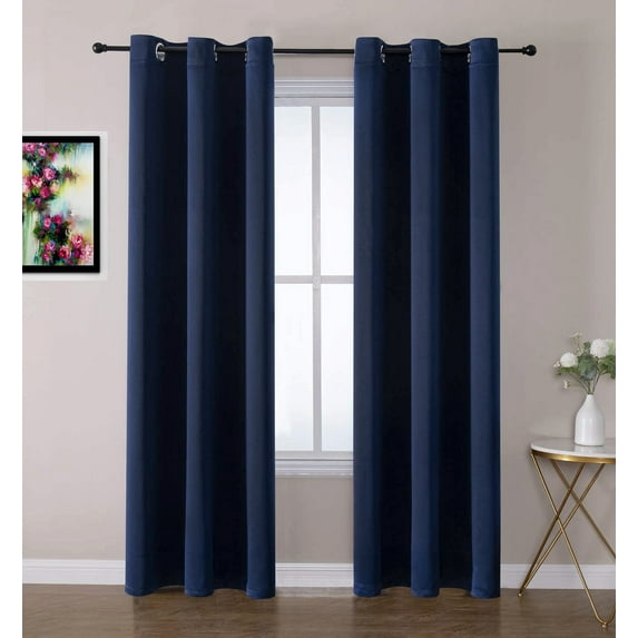 MDS Blackout Curtains for Living Room and Bedroom Thermal Insulated Grommet Room Darkening Draperies 1 Panel (Fresh Green 52x45)