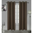 thumbnail image 1 of MDS Blackout Curtains for Living Room and Bedroom Thermal Insulated Grommet Room Darkening Draperies 2 Panels (Mocha 52x72), 1 of 7