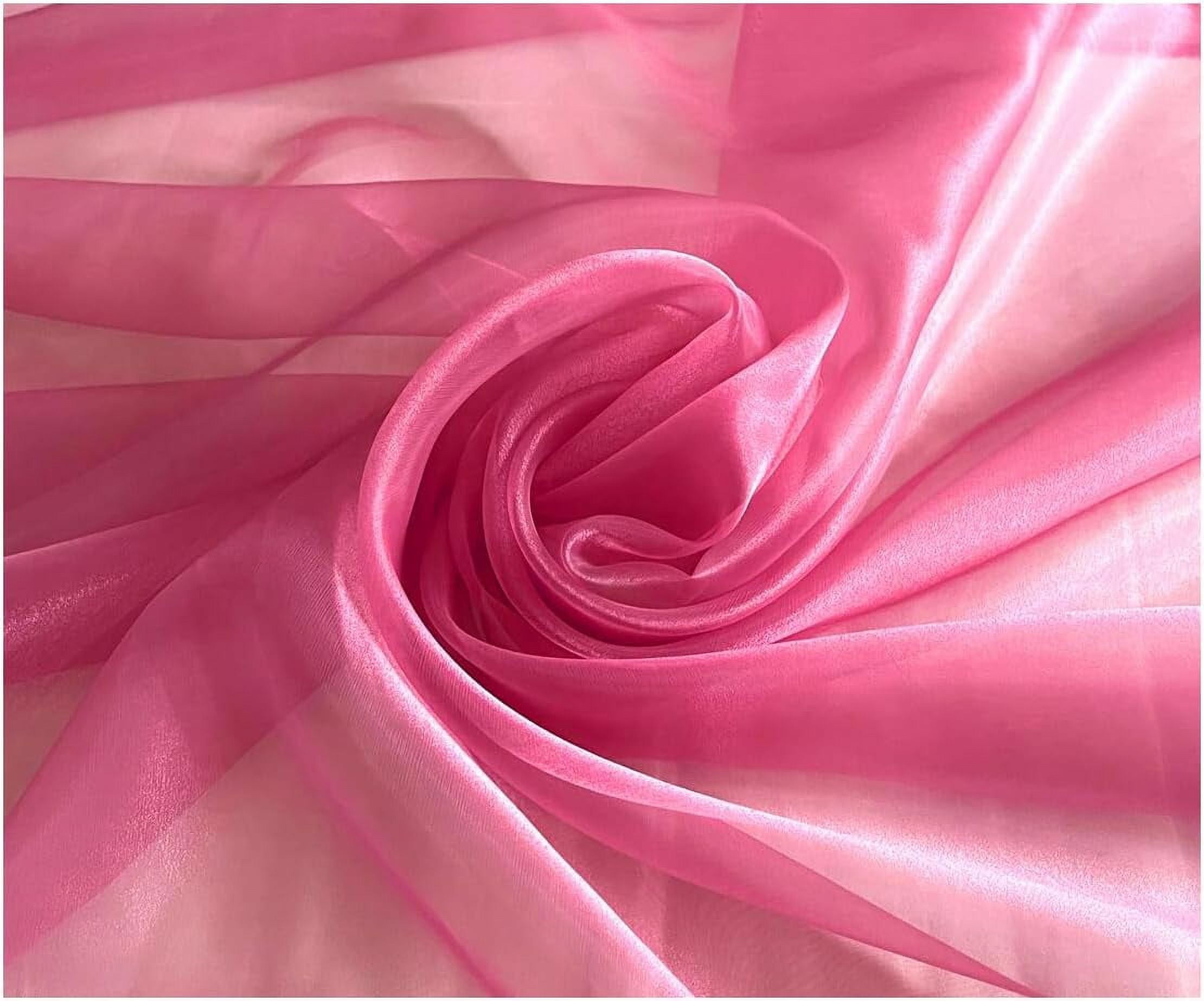 MDS Pack of 70 Yard Long Sheer Organza Fabric for Wedding Party Event ...