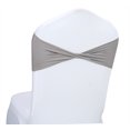 thumbnail image 1 of MDS Pack of 10 Spandex Chair Sashes Bow Ties Without Buckle for Wedding - Silver Gray, 1 of 6