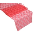 thumbnail image 1 of MDS Pack of 10 Wedding 12 x 108 inch Lace Table Runner for Wedding Banquet Decor Table Lace Runner- Coral, 1 of 6