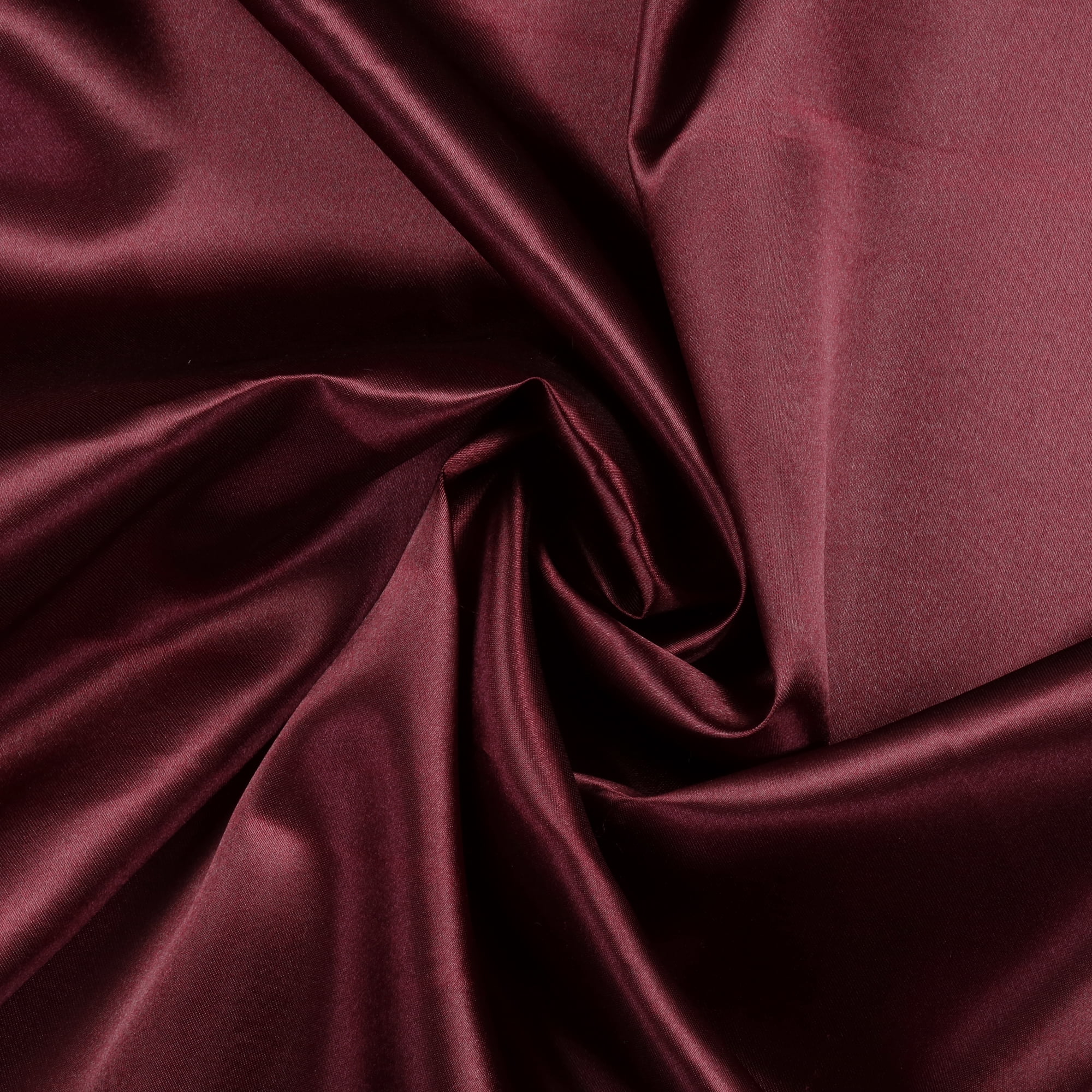 Stretch Charmeuse Satin Polyester Fabric for Wedding Dress by The Yard  (Dark Red) 