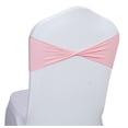 thumbnail image 1 of MDS Pack of 100 Spandex Chair Bow Sash Bands Ties Without Buckle for Wedding - Blush Pink, 1 of 6