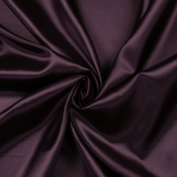 MDS Pack of 100 Yard Charmeuse Bridal SOLID Satin Fabric for Wedding Dress Fashion Crafts Costumes Decorations Silky Satin 44” Plum