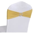 thumbnail image 1 of MDS Pack of 125 Spandex Chair Sashes Bow Ties With Buckle for Wedding - Gold, 1 of 8