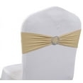thumbnail image 1 of MDS Pack of 200 Spandex Chair Sashes Bow Ties With Buckle for Wedding - Champagne Gold, 1 of 6