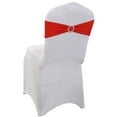 thumbnail image 1 of MDS Pack of 200 Spandex Chair Sashes Bow Ties With Buckle for Wedding - Red, 1 of 6