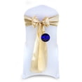 thumbnail image 1 of MDS Pack of 25 Satin Chair Sashes Bow Sash for Wedding and Events Decor - champagne gold, 1 of 8