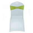 thumbnail image 1 of MDS Pack of 25 Spandex Chair Sashes Bow Ties With Buckle for Wedding - Apple Green, 1 of 8