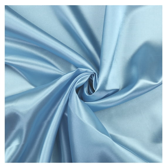 MDS Pack of 25 Yard Charmeuse Bridal SOLID Satin Fabric for Wedding Dress Fashion Crafts Costumes Decorations Silky Satin 44” Baby blue