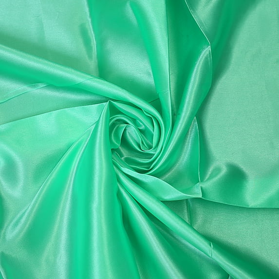 MDS Pack of 5 Yard Charmeuse Bridal SOLID Satin Fabric for Wedding Dress Fashion Crafts Costumes Decorations Silky Satin 44” MInt