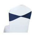 thumbnail image 1 of MDS Pack of 50 Spandex Chair Bow Sash Bands Ties Without Buckle for Wedding - Navy Blue, 1 of 5