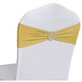 thumbnail image 1 of MDS Pack of 50 Spandex Chair Sashes Bow Ties With Buckle for Wedding - Gold, 1 of 8
