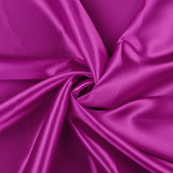 MDS Pack of 50 Yard Charmeuse Bridal SOLID Satin Fabric for Wedding Dress Fashion Crafts Costumes Decorations Silky Satin 44” Magenta violate