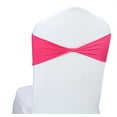 thumbnail image 1 of MDS Pack of 75 Spandex Chair Bow Sash Bands Ties Without Buckle for Wedding - Magenta, 1 of 6