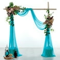 thumbnail image 1 of MDS pack of 1 panels (30" width x 20Ft Long) Wedding Arch Draping Fabric sheer Chiffon Fabric Drapery for Wedding Ceremony - Peacock blue, 1 of 7