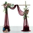 thumbnail image 1 of MDS pack of 1 panels (30" width x 30Ft Long) Wedding Arch Draping Fabric sheer Chiffon Fabric Drapery for Wedding Ceremony - burgundy, 1 of 7