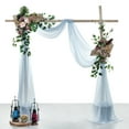 thumbnail image 1 of MDS pack of 2 panels (30" width x 20Ft Long) Wedding Arch Draping Fabric sheer Chiffon Fabric Drapery for Wedding Ceremony - baby Blue, 1 of 7
