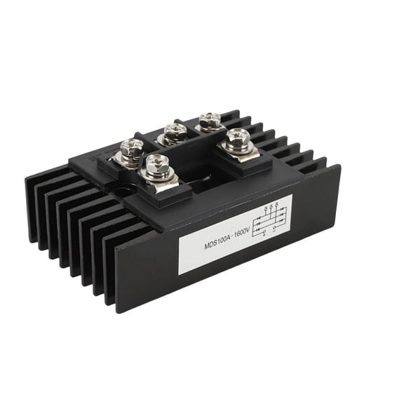 MDS100A/150A Three-Phase Diode Bridge Rectifier Module with Heatsink, 1600V