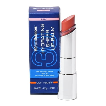 MDSolarSciences Hydrating Sheer Tinted Lip Balm, SPF 30, Pink, 0.15 Oz.