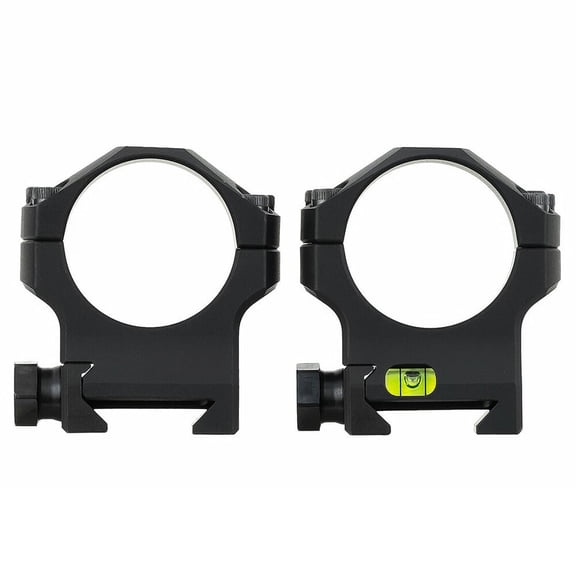 MDT Elite Scope Rings 34mm High 1.25" 6061 Anodized Aluminum, Extra Wide, Built-In Bubble Level, STANAG 4694 (102715-BLK)