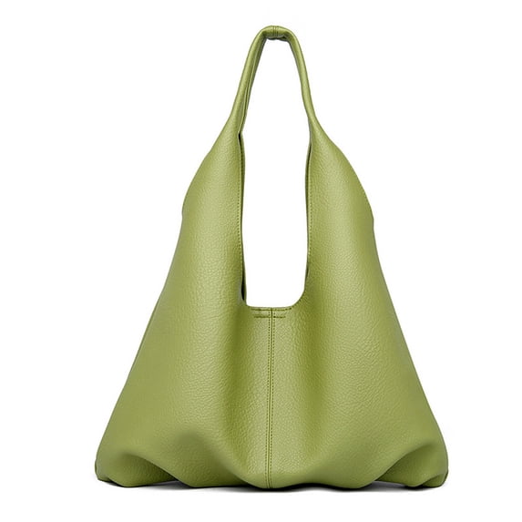MDUKONU Bags Purse for Women Ultra Soft Foldable Shoulder Slouchy Handbags Green