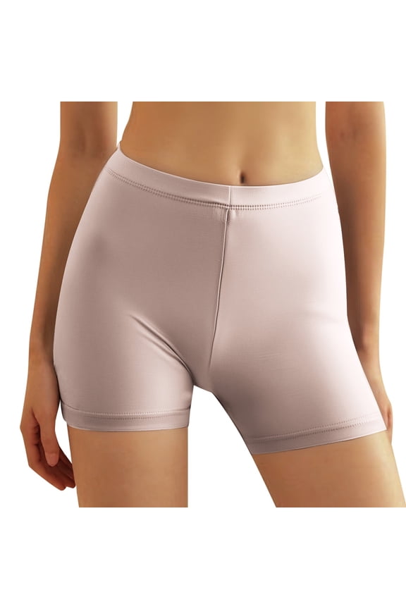 Boy Cut Low Rise Booty Shorts Dance Yoga Workout Fitness Shorts for Women Size: XXL Beige