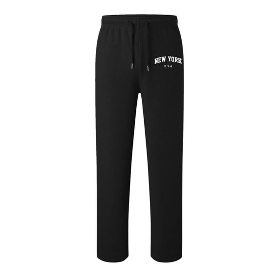 MDUKONU Boys Girls Baggy Sweatpants Straight Leg Relaxed Fit Athletic Pants with Pockets Lightweight Sports Joggers Trousers Size: 6-7 Years Black