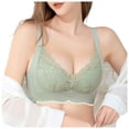 thumbnail image 1 of MDUKONU Bras for Women Women's Lace Push-up Bra - for Seeking Effortless Style and Comfort Green 80C, 1 of 9