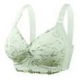 thumbnail image 1 of MDUKONU Bras for Women Women's Lace Push-up Bra - for Seeking Effortless Style and Comfort Light Green 36, 1 of 9