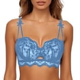 thumbnail image 1 of MDUKONU Bras for Women Women's Wireless Bra,Plus-Size Bras, Full Coverage, Smoothing Blue 34, 1 of 4