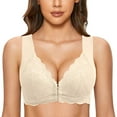 thumbnail image 1 of MDUKONU Bras for Women Womens Super Soft Wireless Lightly Lined Comfort Bra Beige XXL, 1 of 5