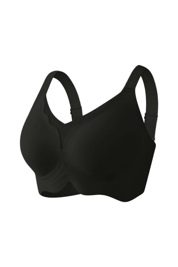 Bras for Women Womens Wireless Bra, Smooth Comfort Full Coverage Bra Black XXXL