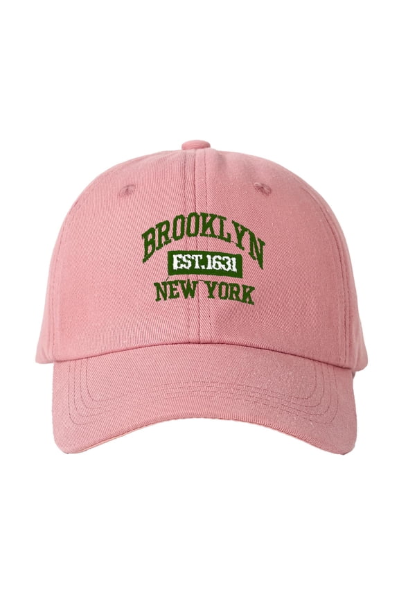 Brooklyn NY Cap Adjustable Baseball Cap Light Pink