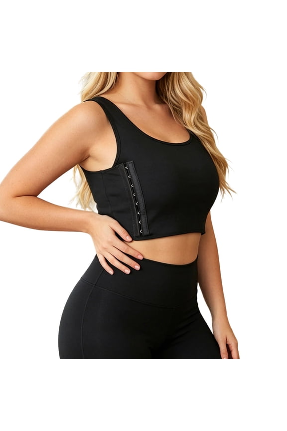 Chest Binder Tank Top Breathable Comfortable and Soft Slim Fit Tops Black XL