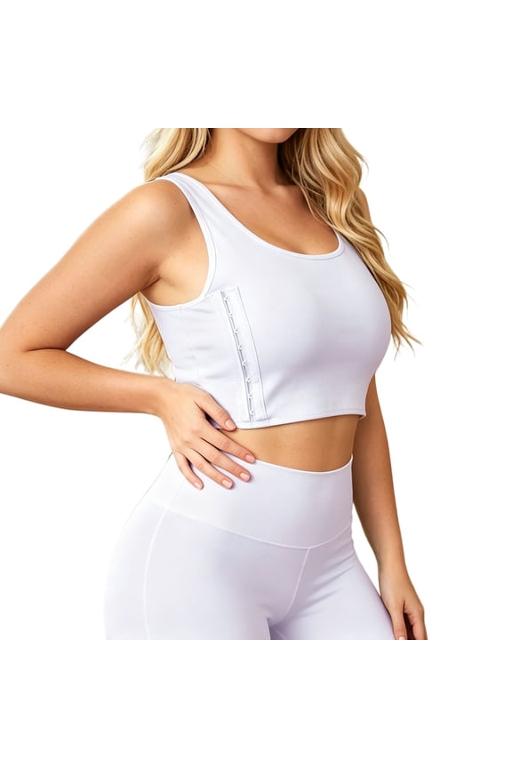 Chest Binder Tank Top Breathable Comfortable and Soft Slim Fit Tops White XXL