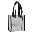 thumbnail image 1 of MDUKONU Clear Tote Bags, Shoulder Handbag, Security Approved See Through Bag for Work Black, 1 of 3