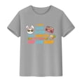 thumbnail image 1 of MDUKONU Kids Easter Shirt Short Sleeve Tee Tops Easter Toddler Girls Boys Graphic Tee Light Gray 4-5 Years, 1 of 4