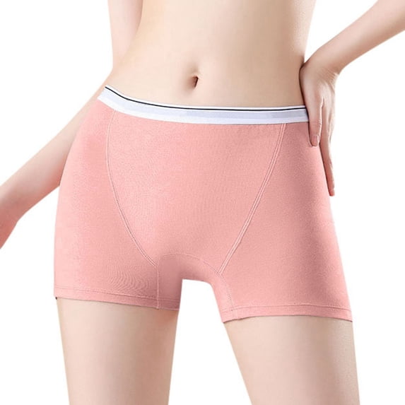 MDUKONU Leak Proof Boyshorts Underwear for Women, Washable Underwear for Bladder Leak Size: L Pink