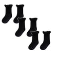 thumbnail image 1 of MDUKONU Little Girls Vintage Ruffle Ankle Lace Socks Toddler Girl Boot Socks,3 Pairs Size: L Black, 1 of 4