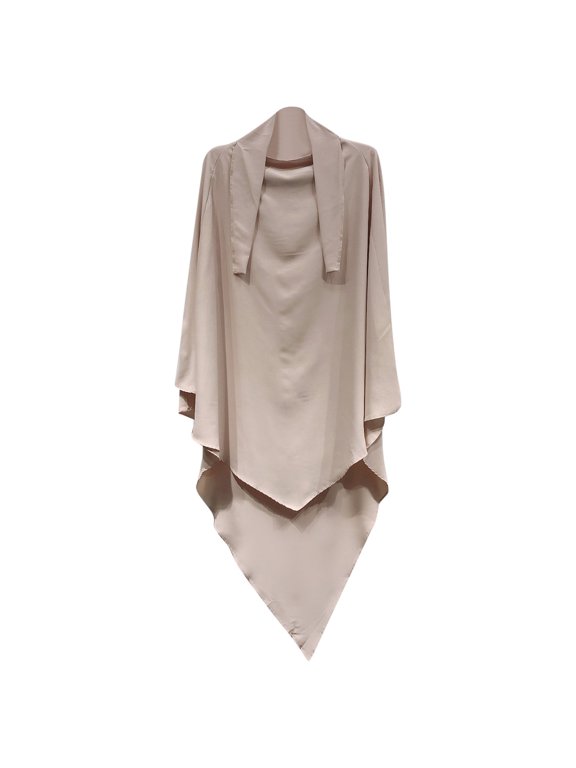 Prayer Abaya Women's Khimar Pure Color Hijab Dress Long Sleeve Dubai Kaftan