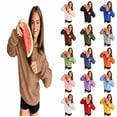 thumbnail image 1 of MDUKONU Oversized Hoodie With Dog Pouch Fleece Sharpa Pet Hoodies Large Pocket Hooded Sweatshirt For Puppy Dogs Holder Size: XXL Brown, 1 of 7
