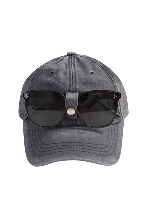 Pilot Goggles Baseball Cap - 2 in 1 Detachable Fashion Streetwear Hat for Men/Women Navy