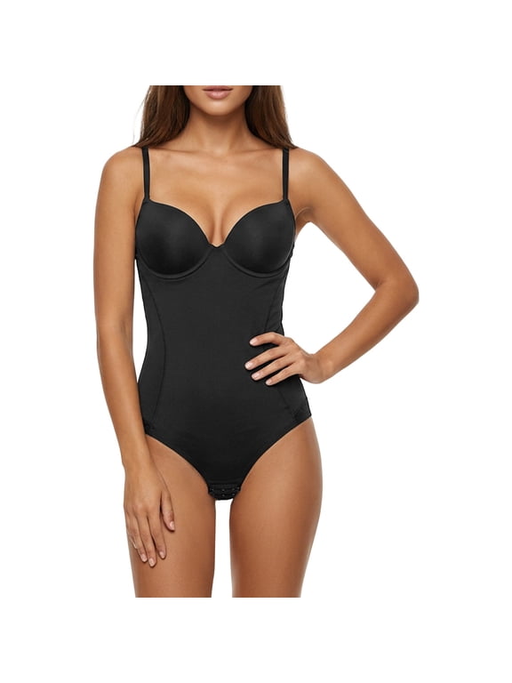 Shapewear for Women Tummy Control Full Body Shaper Elasticity Slimmer Shapewear Seamless Camisole Bodysuits Black S