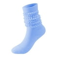 thumbnail image 1 of MDUKONU Slouch Socks Women Scrunch Sock Knee High Slouchy Socks for Women Light Blue, 1 of 2