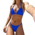 thumbnail image 1 of MDUKONU Thong Bikini Sets for Women Two Piece Swimsuits Bathing Suit Triangle Top String Swim Suits 2026 S Blue, 1 of 4