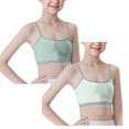 thumbnail image 1 of MDUKONU Training Bras for Girls Seamless Cami Bralettes Sports Striped Vest, Size 9-14, 2 Pack, 1 of 6