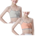 thumbnail image 1 of MDUKONU Training Bras for Girls Seamless Cami Bralettes Sports Striped Vest, Size 9-14, 2 Pack, 1 of 6