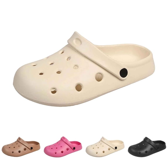 MDUKONU Unisex-Adult Classic Clog, Clogs for Women and Men Size: 43 Beige