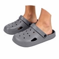 thumbnail image 1 of MDUKONU Unisex Garden Clogs, Womens and Mens on Shoes, Comfortable Quick Dry Lightweight Sandals for Beach Casual, Indoor and Outdoor Size: 8 Grey, 1 of 10
